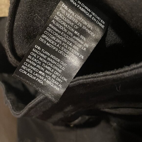 White House Black Market Jeans Womens 8 The Boot Crop Black Embroidered Rose - Picture 4 of 9